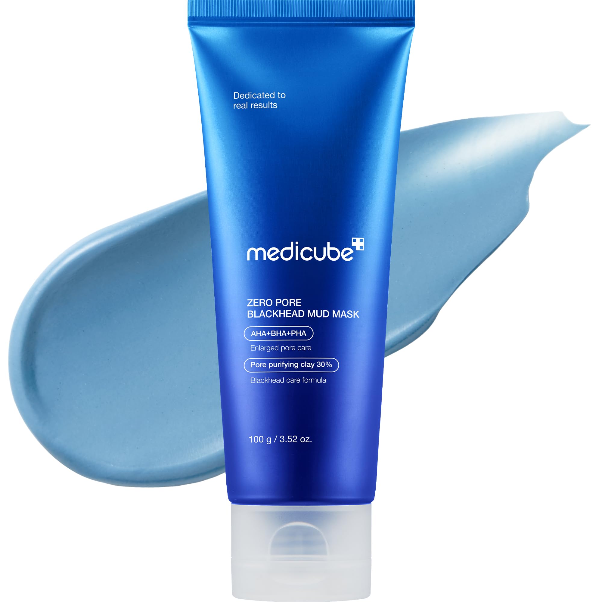 Medicube Zero Pore Blackhead Mud Facial Mask - Skin Cooling & Pore Tightening - 3 Minute Quick Dry Formula with AHA, BHA, PHA