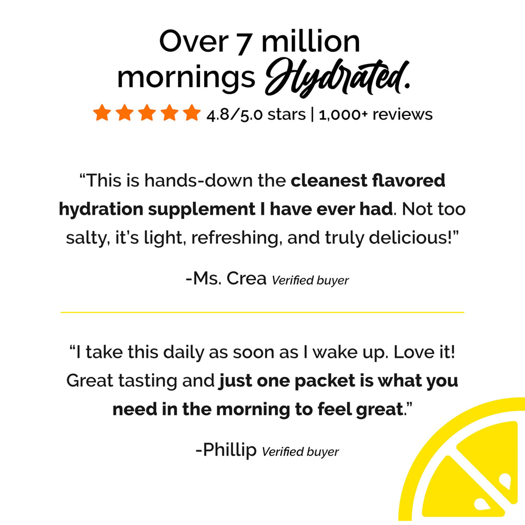 ROUTINE Morning Daily Hydration | Electrolyte Powder Packets | Lemon, Apple Cider Vinegar & Sea Salt Drink Mix | Sugar-Free, Keto & Paleo-Friendly | 3rd-Party