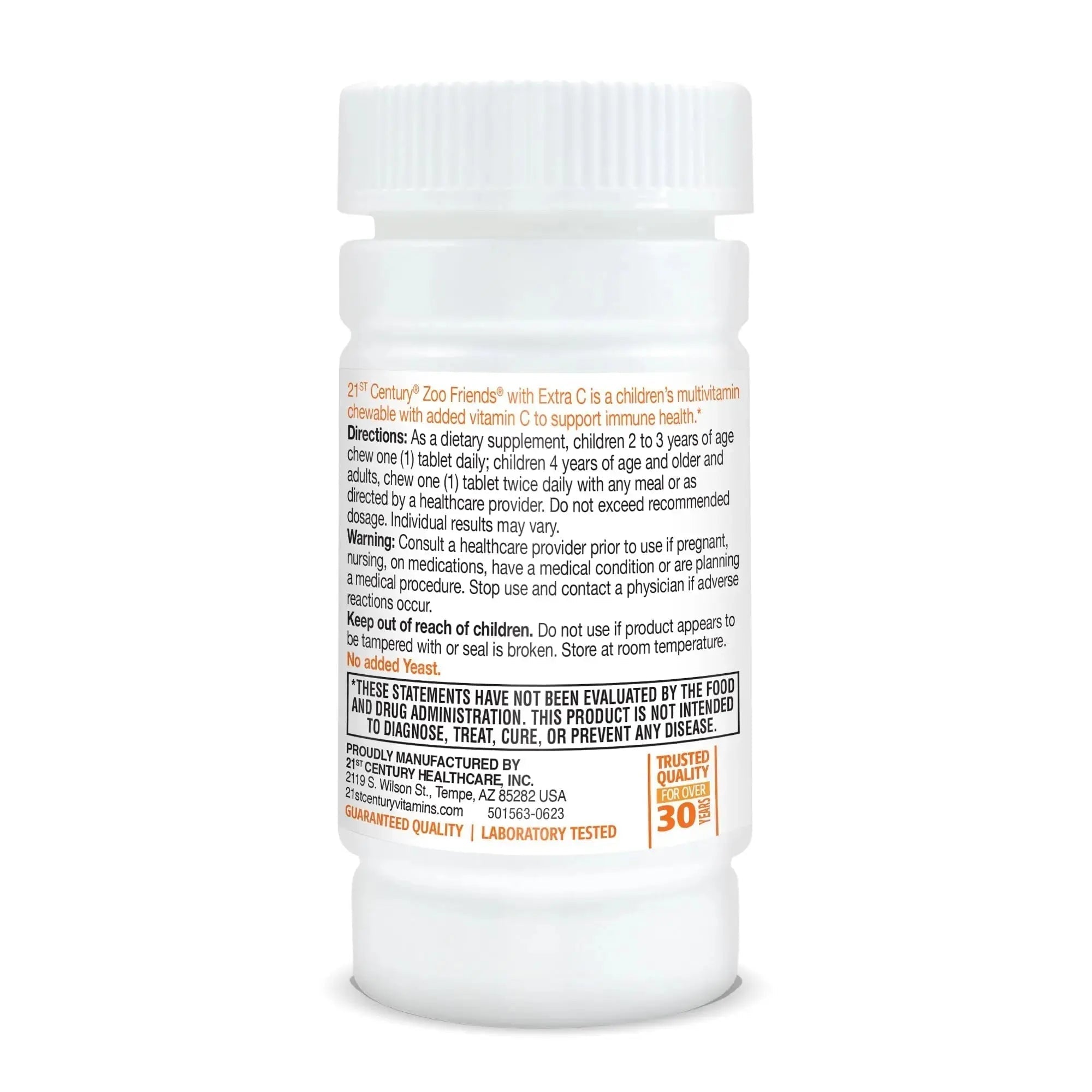 21st Century Zoo Friends with Extra C Chewable Tablets, 60 Count 21st Century Au supplements