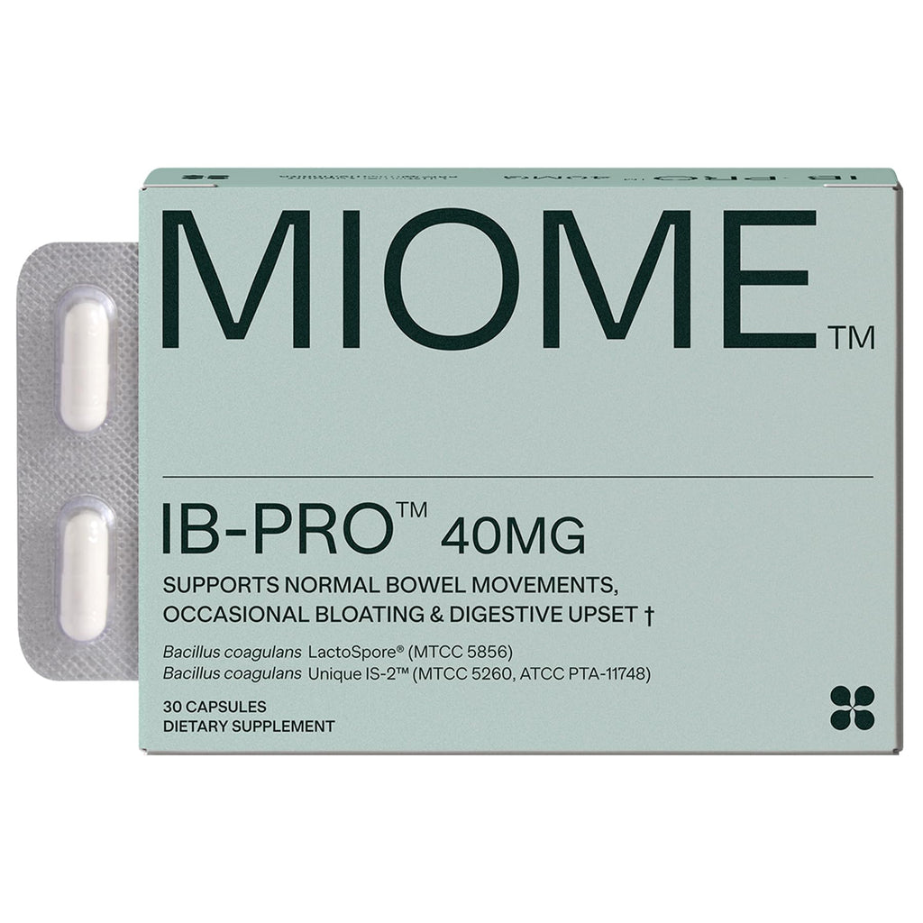 MIOME IB-PRO Bacillus Coagulans Probiotic - 2-1 Lactospore & Unique is-2 for Occasional Constipation, Bloating & Digestive Upset - 3rd Party Verified - 30 Capsules MIOME Au supplements