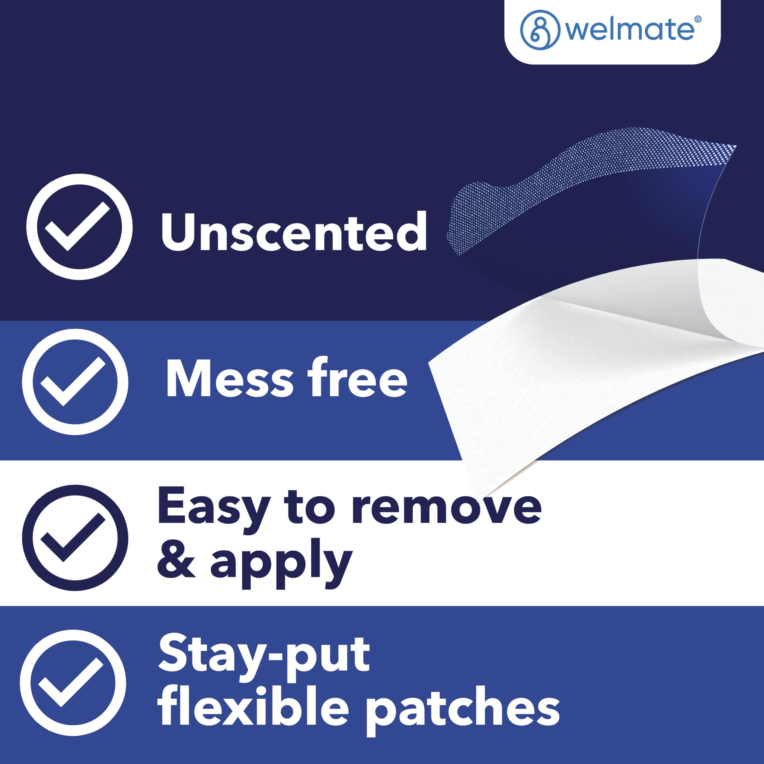WELMATE - 4% Lidocaine Numbing Patch - Maximum Strength - Temporary Relief of Pain, Back, Neck, Shoulders, Knees, Elbows, Minor Skin Irritations - Topical Analgesic Unscented - 30 ct WELMATE Au supplements