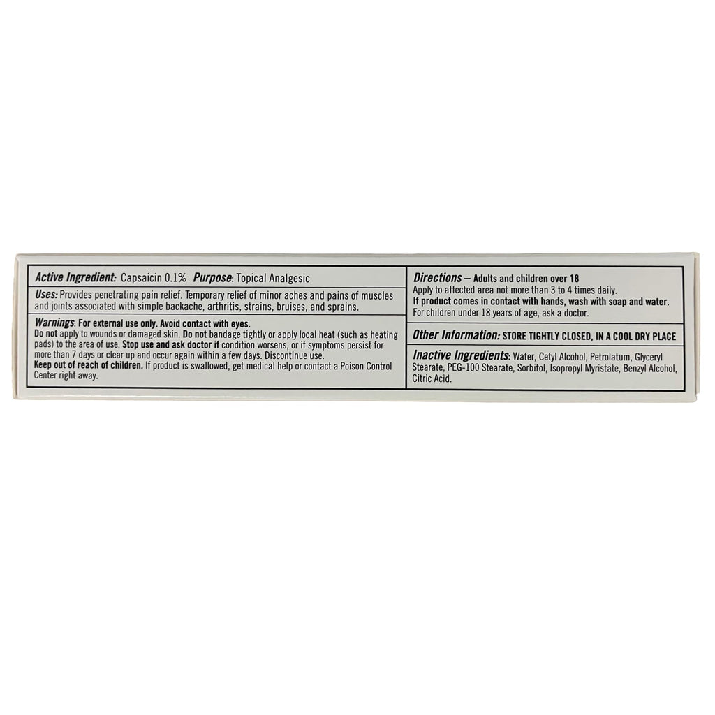 Capzix Cream for Pain Relief 2 OZ Capsaicin .1% High Potency/ Maximum Strength CAPZIX CREAM Au supplements