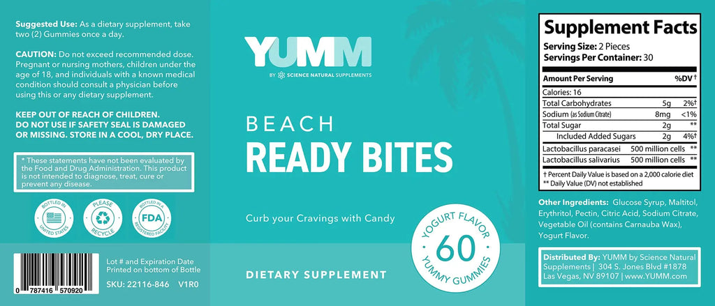 Science Natural Supplements Yumm Beach Ready Bites Formulated to Support Weight Science Natural Supplements Au supplements