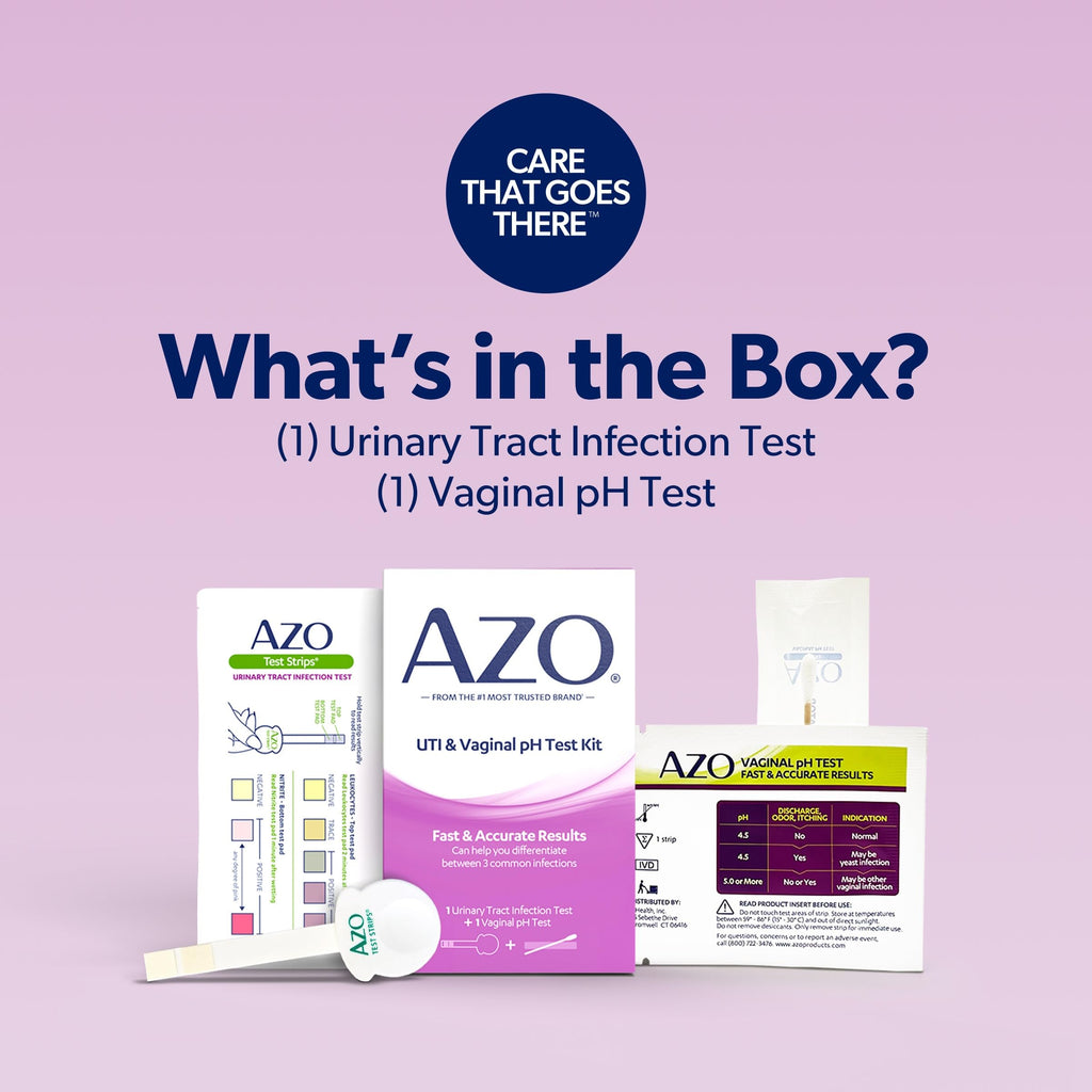AZO Dual Protection Urinary & Vaginal Probiotic + UTI & Vaginal pH Test Kit (30 Count) AZO Au supplements
