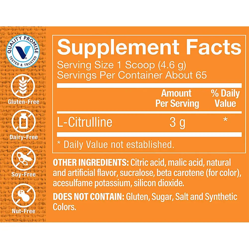 The Vitamin Shoppe L-Citrulline - Free-Form Amino Acid - Nitric Oxide Booster - 3,000 MG The Vitamin Shoppe Au supplements