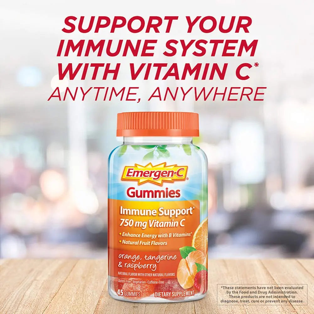 Emergen-C 750mg Vitamin C Gummies for Adults, Immunity Gummies with B Vitamins Emergen-C Au supplements