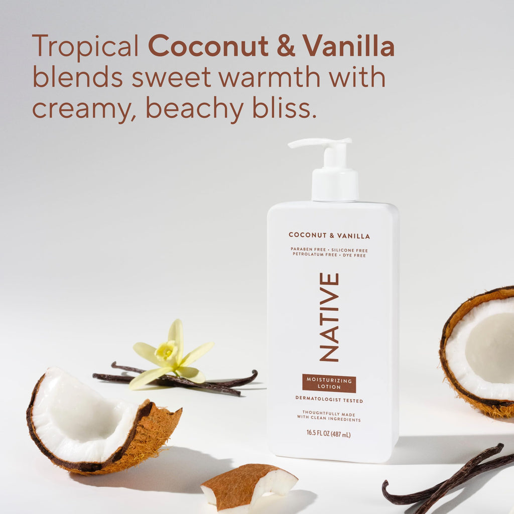 Native Body Lotion Contains Naturally Derived Plant-Based Moisturizers for Women and Men | Restores Dry Skin