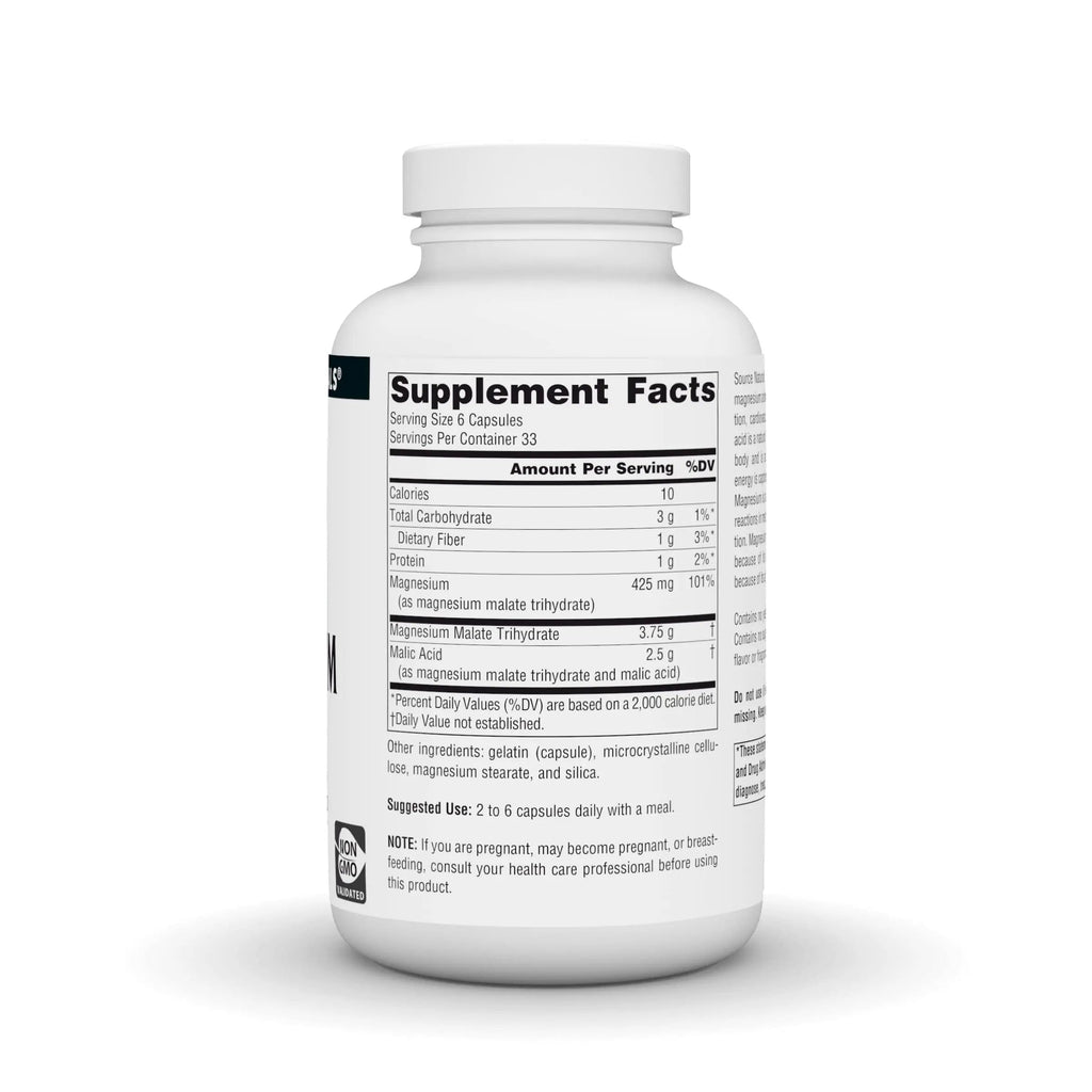 Source Naturals Magnesium Malate, Magnesium Malic Acid Supplement, Non GMO, 3750 MG Source Naturals Au supplements