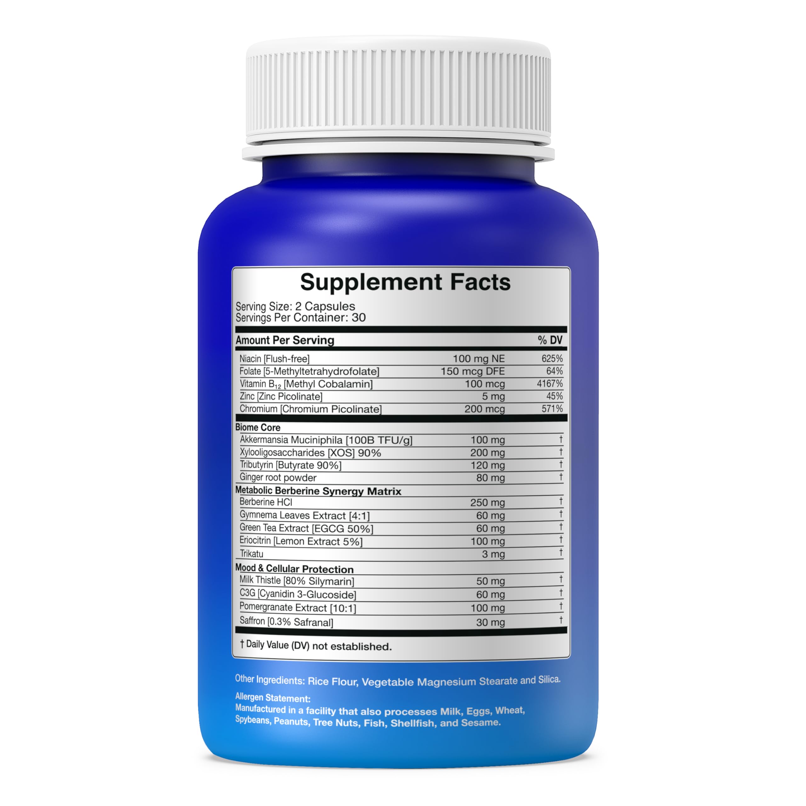GLP-1 Support – Akkermansia Postbiotic 10B TFU + Berberine HCl 250 mg | 18-Ingredient System | Appetite, Mood & Metabolic Support | Inulin-Free | Saffron, NAD+ Cofactors | 3 Pack | 90-Day Supply ANTROLIFE Au supplements