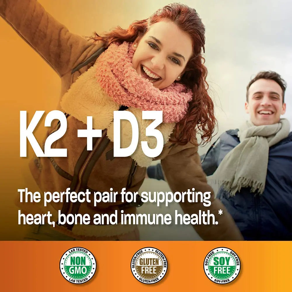 Bronson Vitamin K2 (MK7) with D3 Supplement Bone and Heart Health Non-GMO Bronson Au supplements