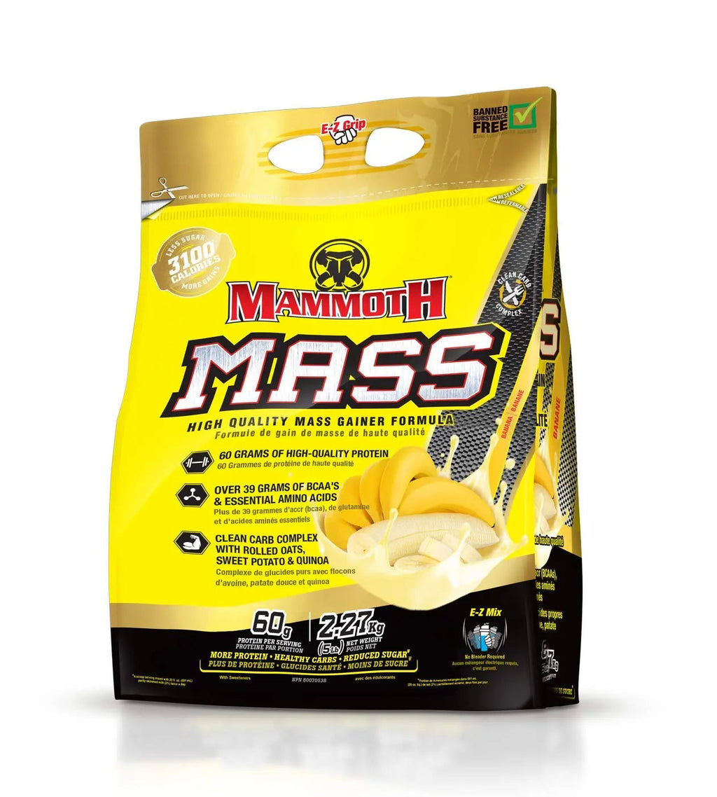 Interactive Nutrition Mammoth Mass Supplement, 5 lbs, Banana, 2.2kg Banana Mammoth Au supplements