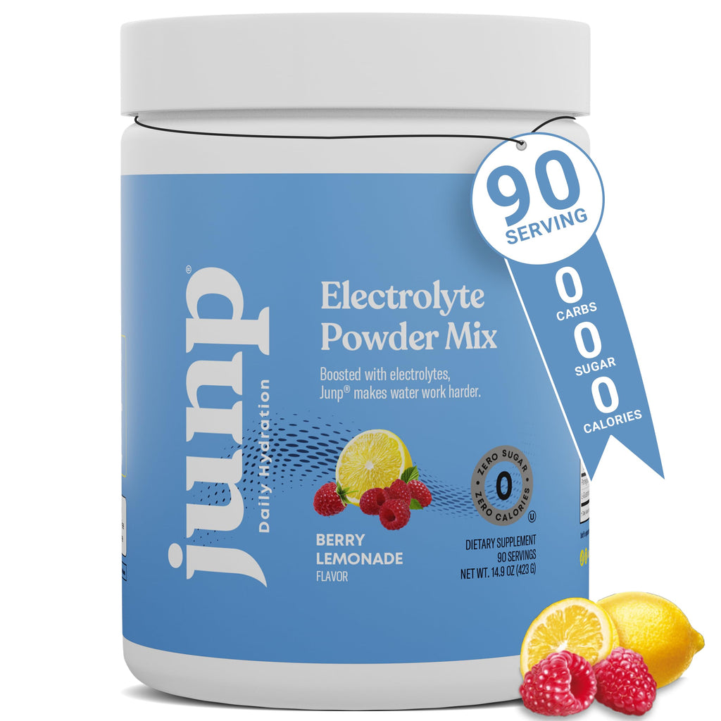 JUNP Electrolytes Powder No Sugar No Carbs – Berry Lemonade Keto Electrolyte Drink Mix - Potassium & Salt Hydration Powder Electrolytes - Zero Calorie Sugar Free Electrolyte Powder, 90 Servings