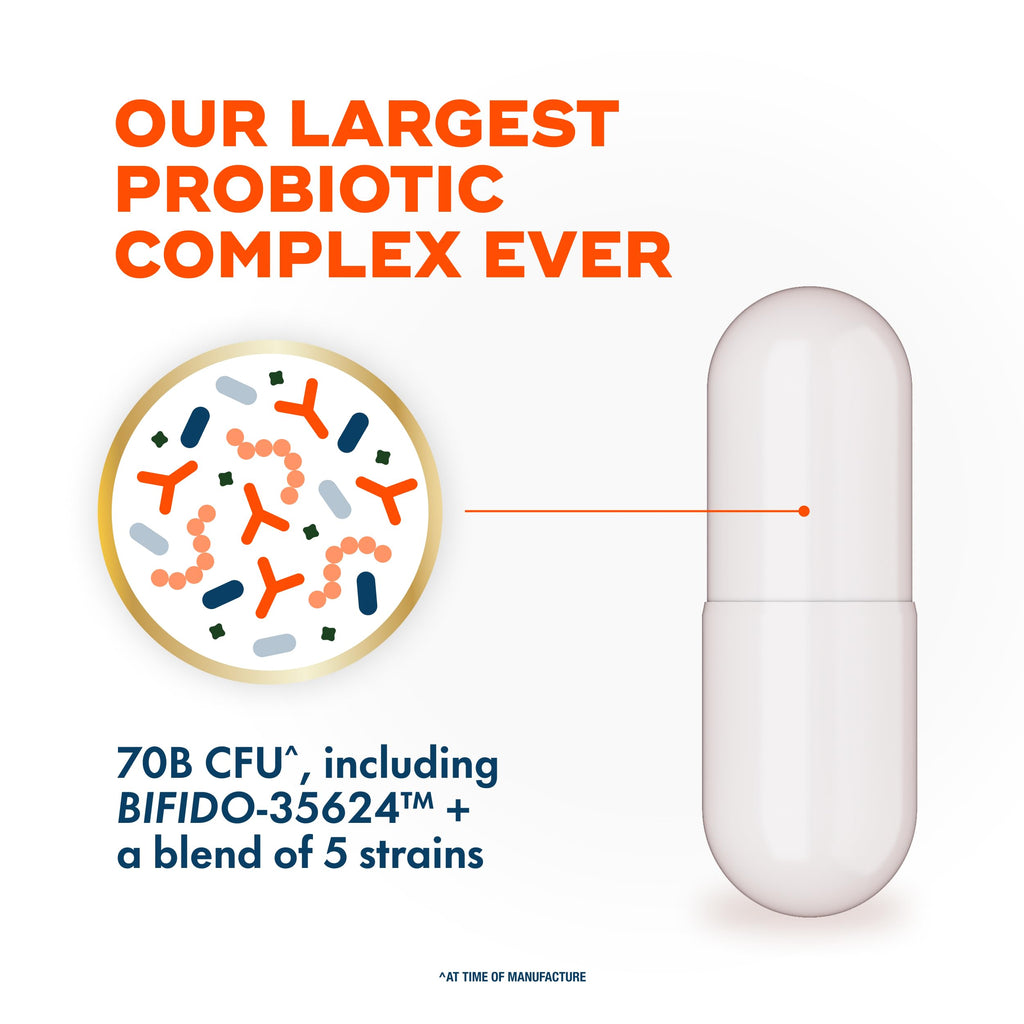 Align Probiotic, 70 Billion CFU, 6 Strain Blend, Probiotics for Women and Men, Daily Probiotics for Digestive Health, Helps Relieve Occasional Bloating & Gas 30 Capsules Align Au supplements