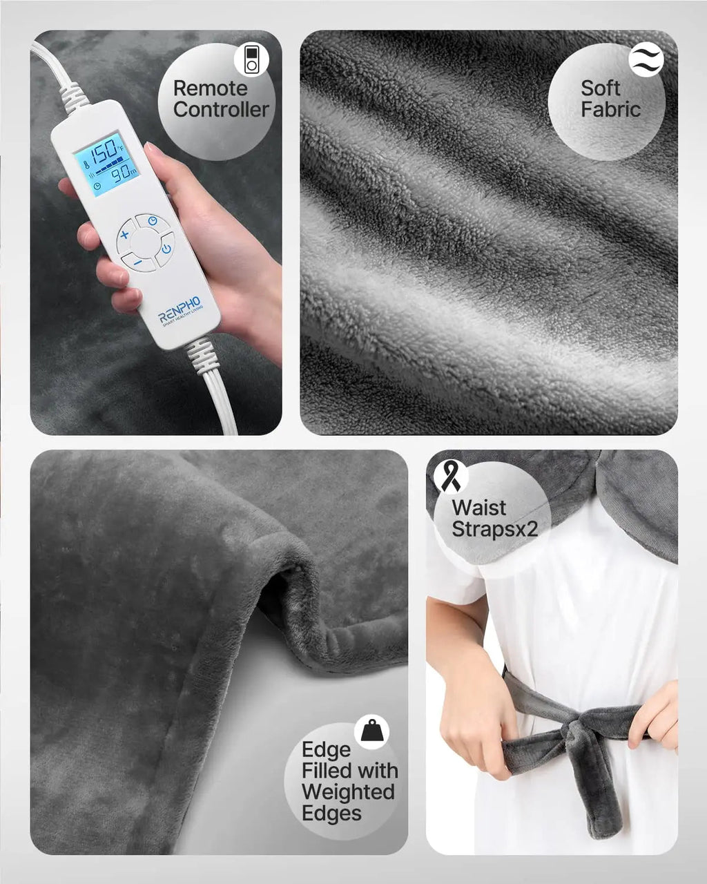 RENPHO Weighted Heating Pad for Back Pain Relief, FSA HSA Eligible, Electric Heat Pads RENPHO Au supplements