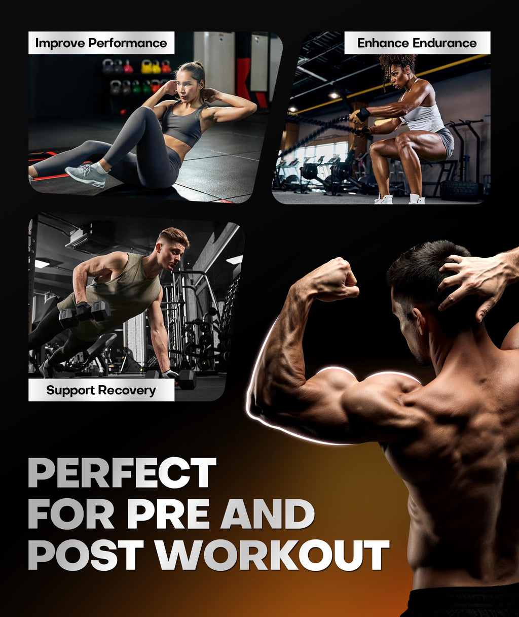 Instant Boost Creatine Monohydrate Gummies, Complex Formula with Real 5000mg Creatine, L-Taurine, B12, Mg & K, Pre-Workout Creatine for Women & Men to Support Energy