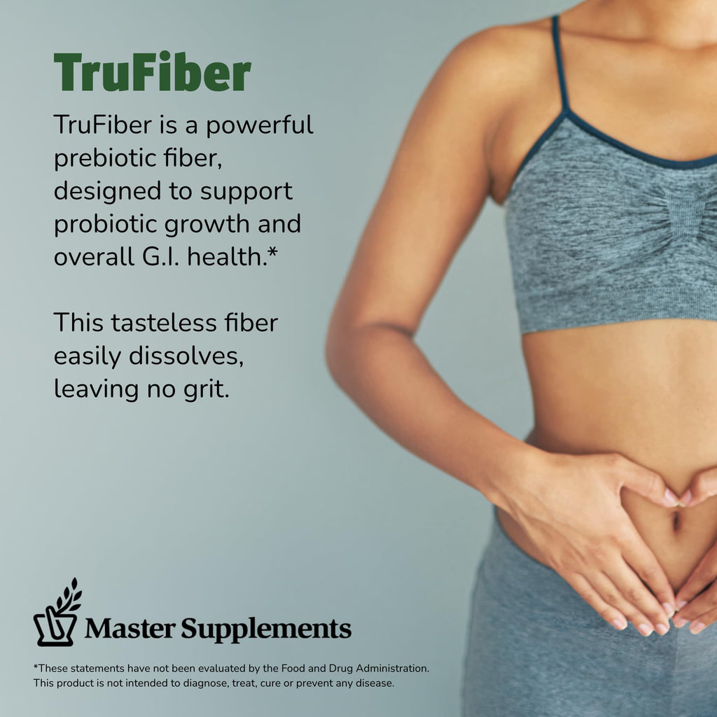 Master Supplements TruFiber - 6.35 oz, Pack of 2 - Prebiotic Fiber to Help Boost Probiotic Growth - Supports Digestive Health