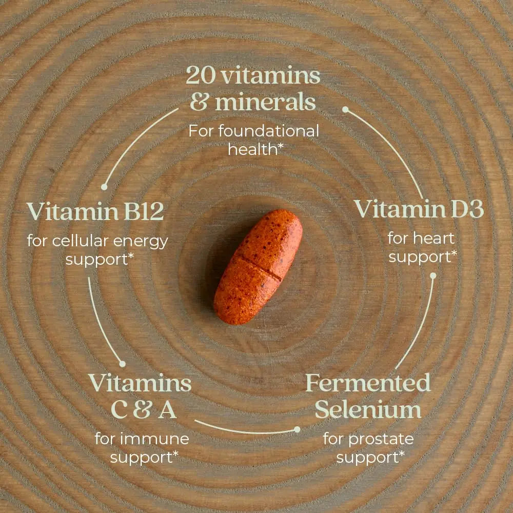 New Chapter Multivitamin for Men 50 Plus + Immune Support - Every Man's One Daily 55+ with Fermented Probiotics + Whole Foods + Astaxanthin New Chapter Au supplements