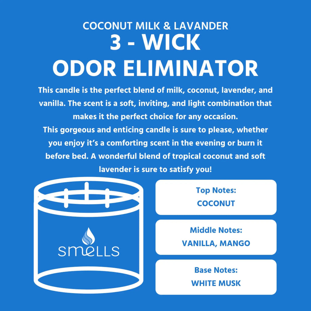 Smells - Odor Eliminator - Premium Soy Wax Jar Scented Candle 12oz. and 16oz. - 100% Cotton Single Wick SmellS Au supplements
