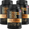 4-in-1 Turmeric and Garlic Supplements with Bioperine 2360 mg (360 ct) Turmeric Ginger MEDCHOICE Au supplements