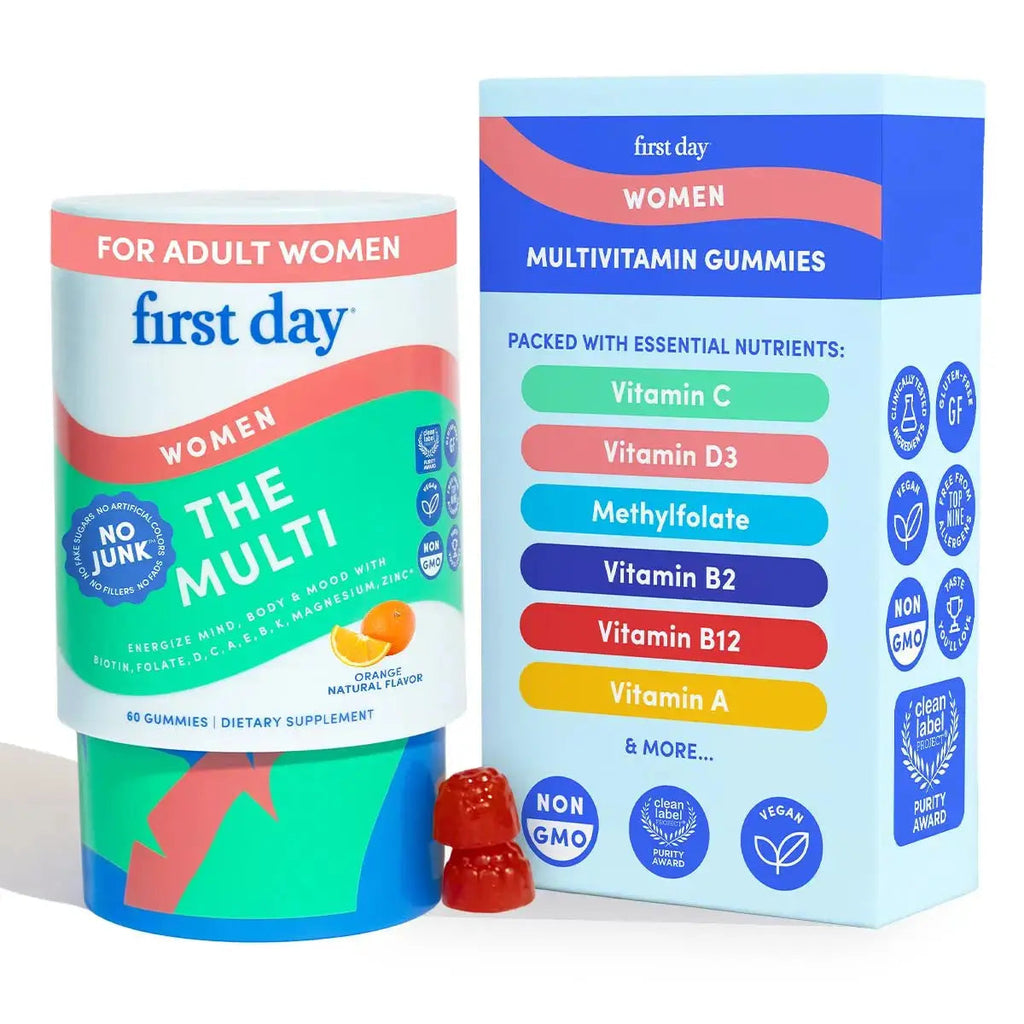 FIRST DAY Multivitamin for Women - Daily Womens Multivitamin Gummies - Vitamin A C D E B12, Magnesium, Zinc, Biotin – Vegan FIRST DAY Au supplements