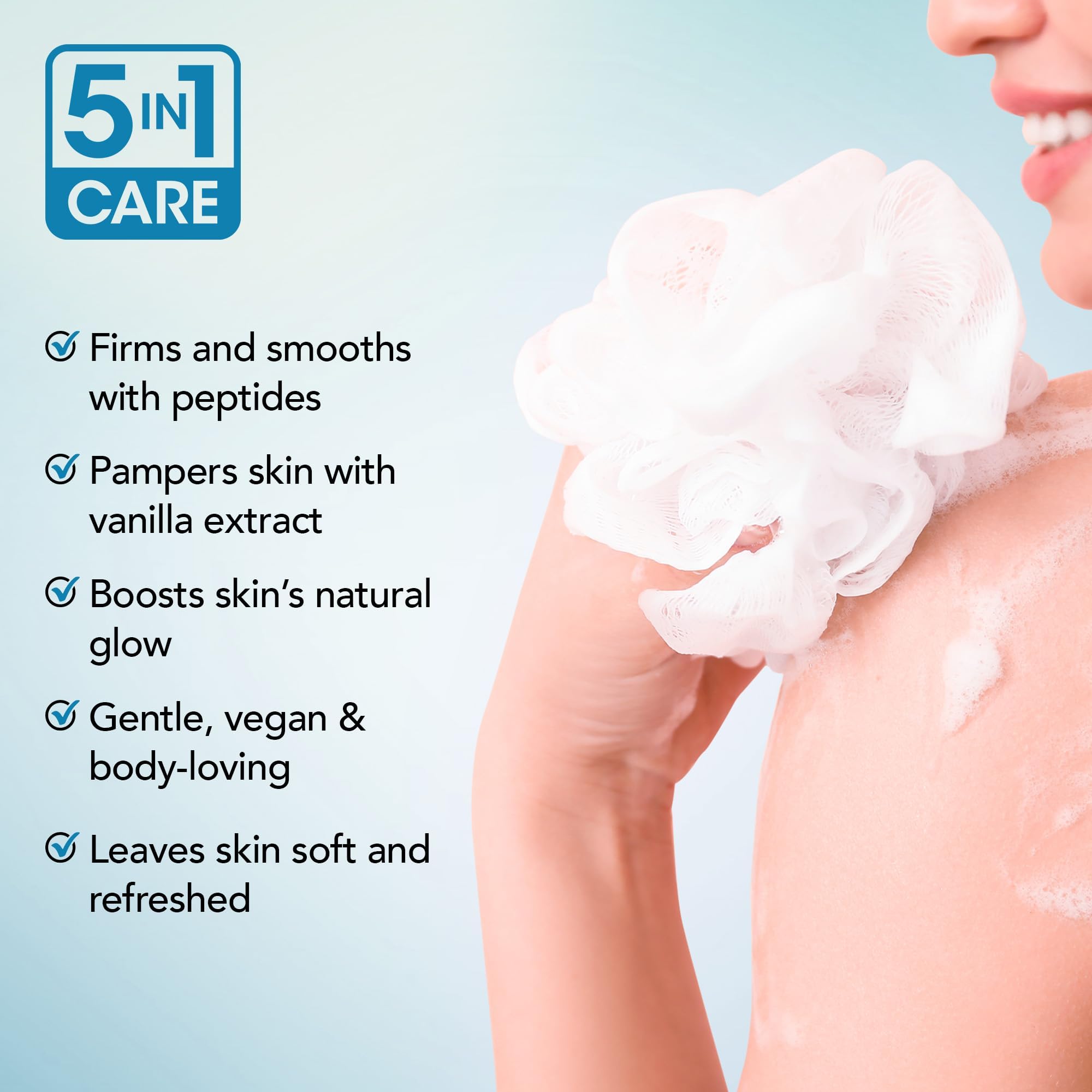 Botanic Hearth Vanilla Body Wash – Hydrating 5-in-1 Shower Gel with Warm Vanilla Aroma