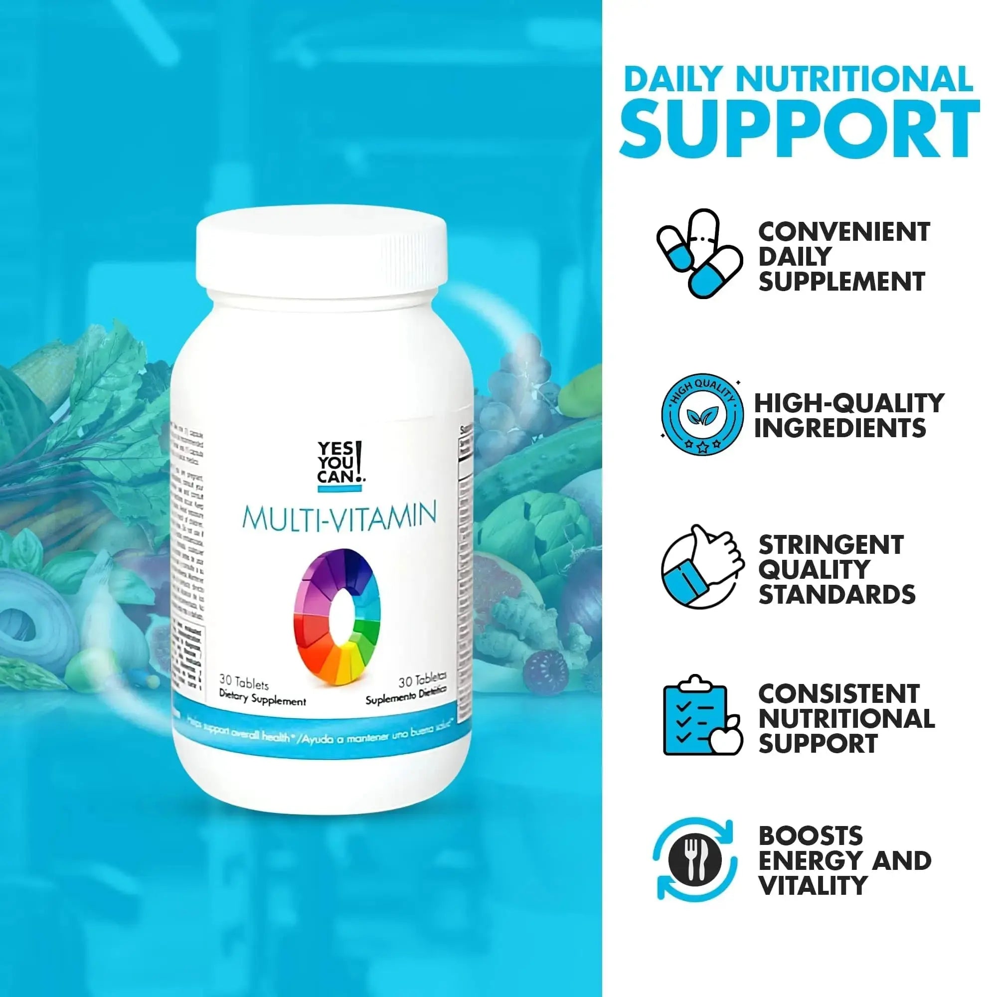 Yes You Can! Daily Multivitamins for Men and Women - Helps Assist Overall Health & Well-Being, Contains Antioxidants Yes You Can! Au supplements