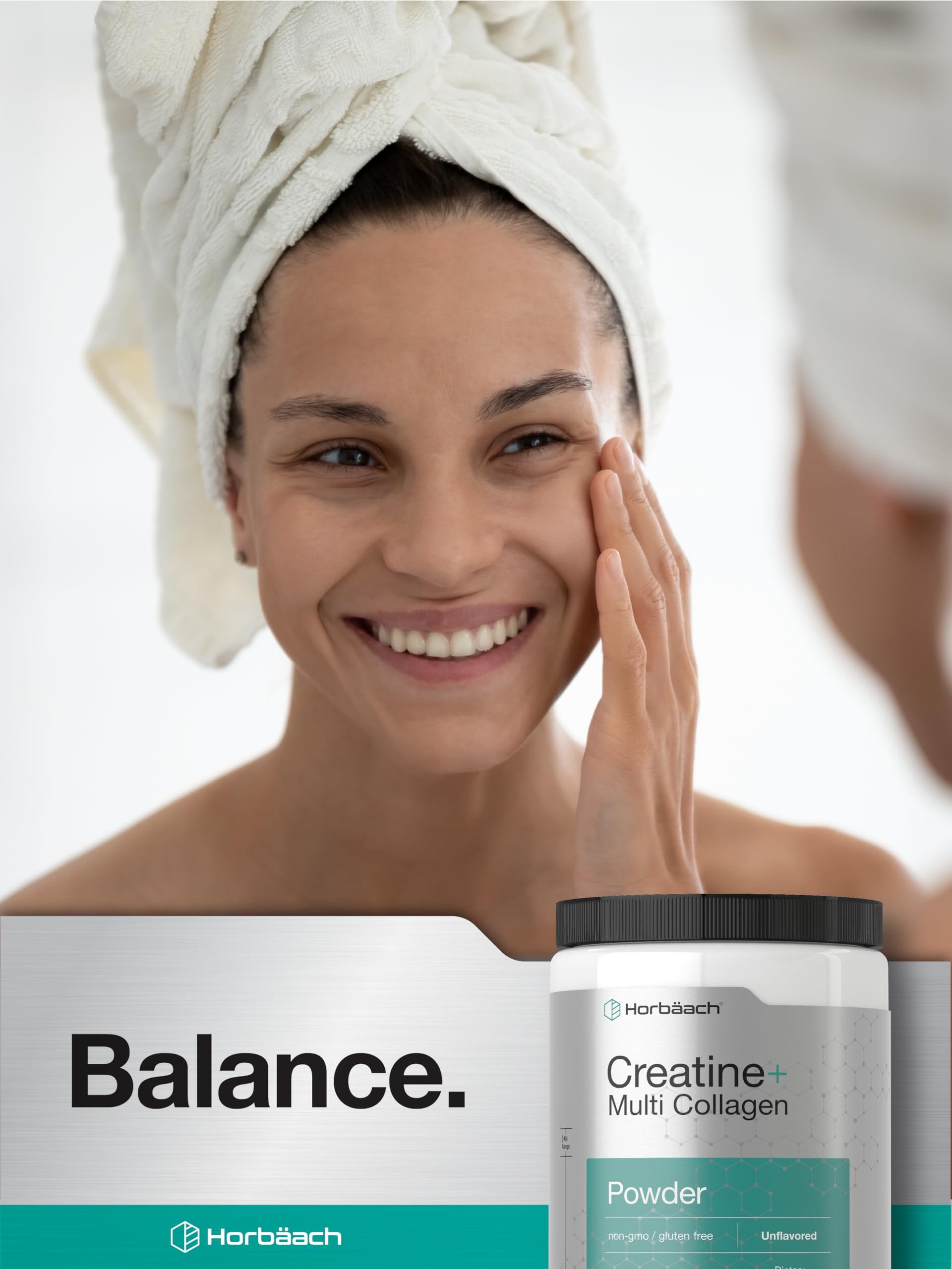 Horbäach Creatine Monohydrate Powder | with Collagen and L-Taurine | 10.05 oz | Unflavored | for Women and Men | Non-GMO, Gluten Free Horbäach Au supplements