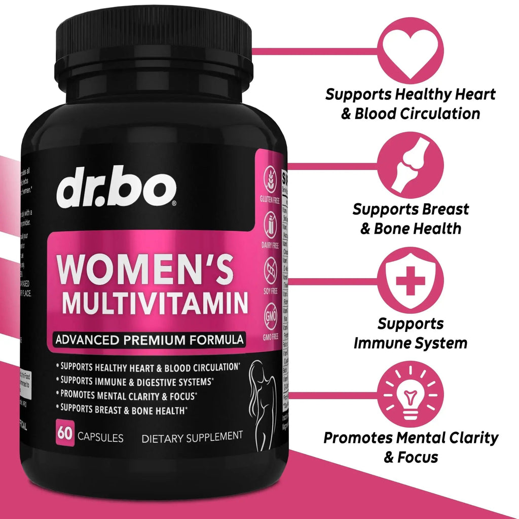 Womens Multivitamin - Natural Daily Multi Vitamins for Women - Womans Energy Vitamin DR. BO Au supplements