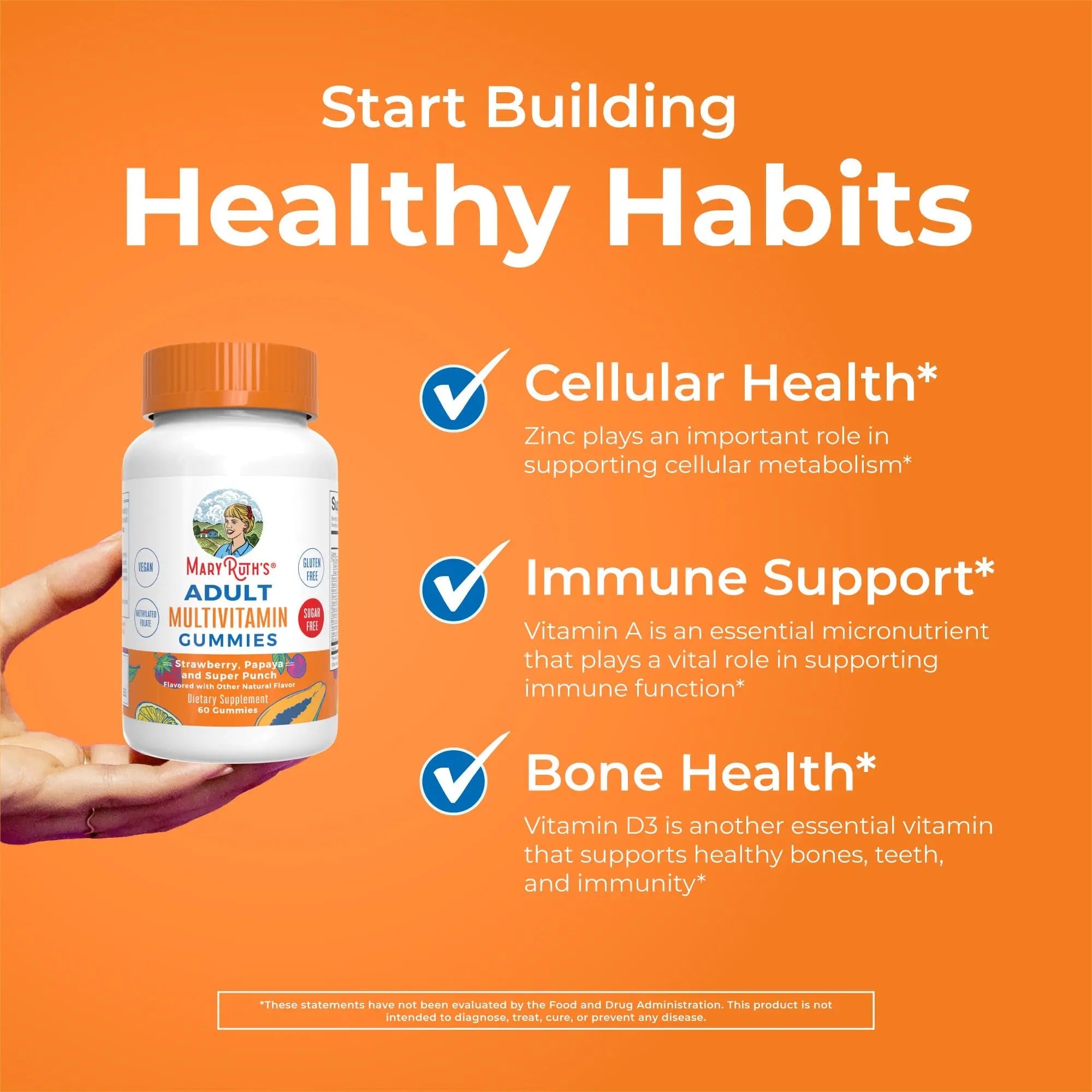 MaryRuth Organics Multivitamin for Women and Men | Sugar Free | Adult Multimineral Gummy with Vitamin C | MaryRuth Organics Au supplements