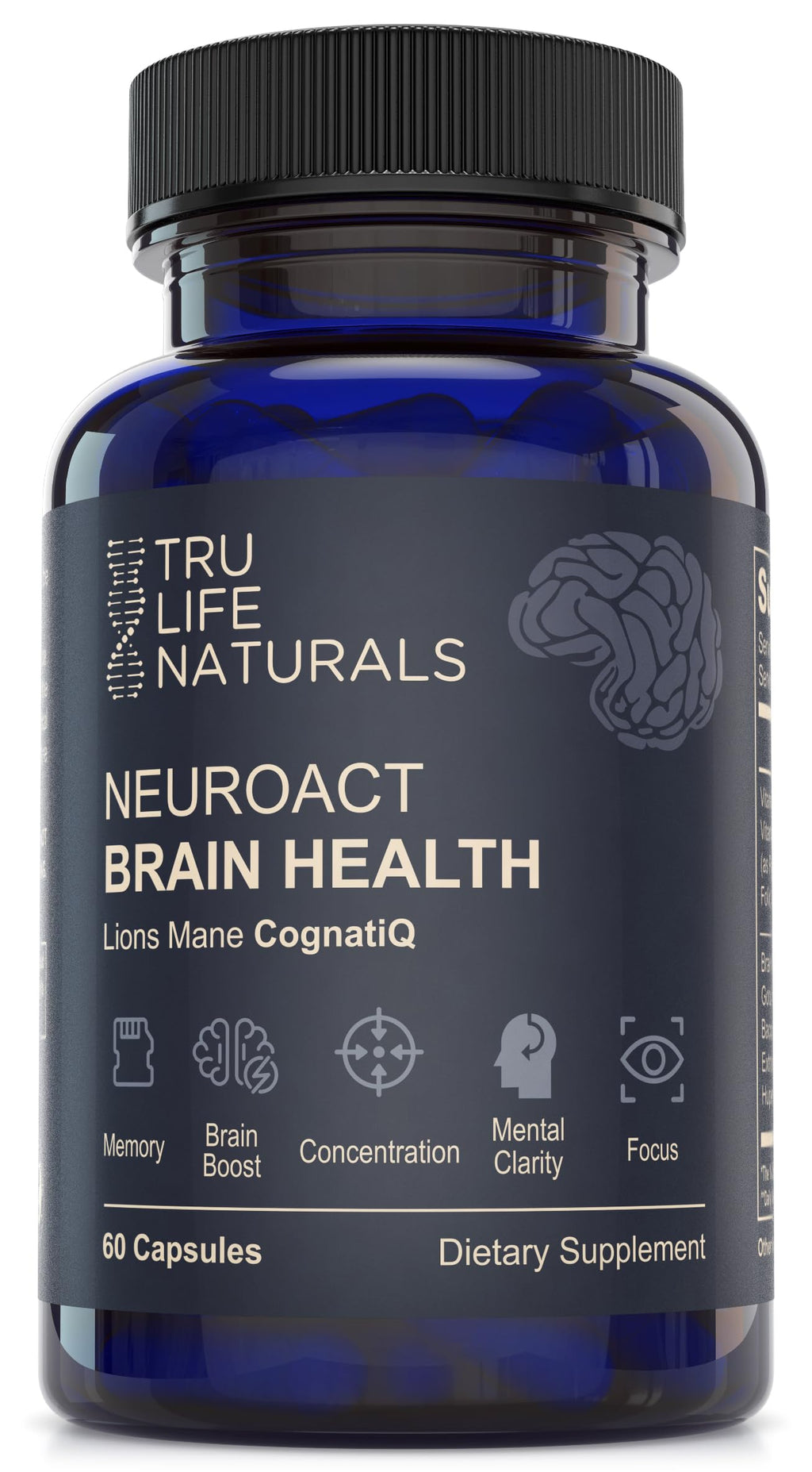 NEUROACT Brain Health Memory, Focus, Concentration, Mental Clarity with CognatiQ, Vitamin B3 & B6 | Manage Stress & Elevate Mood | Holistic Brain Health Formula, Sustained Energy & Well Being