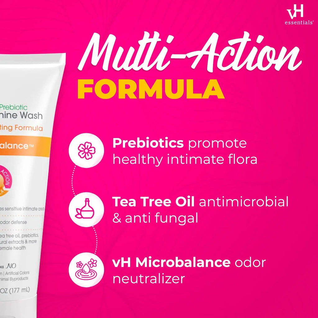 vH essentials, Ph Balanced Daily Feminine Wash, Tea Tree Oil & Prebiotic vH essentials Au supplements