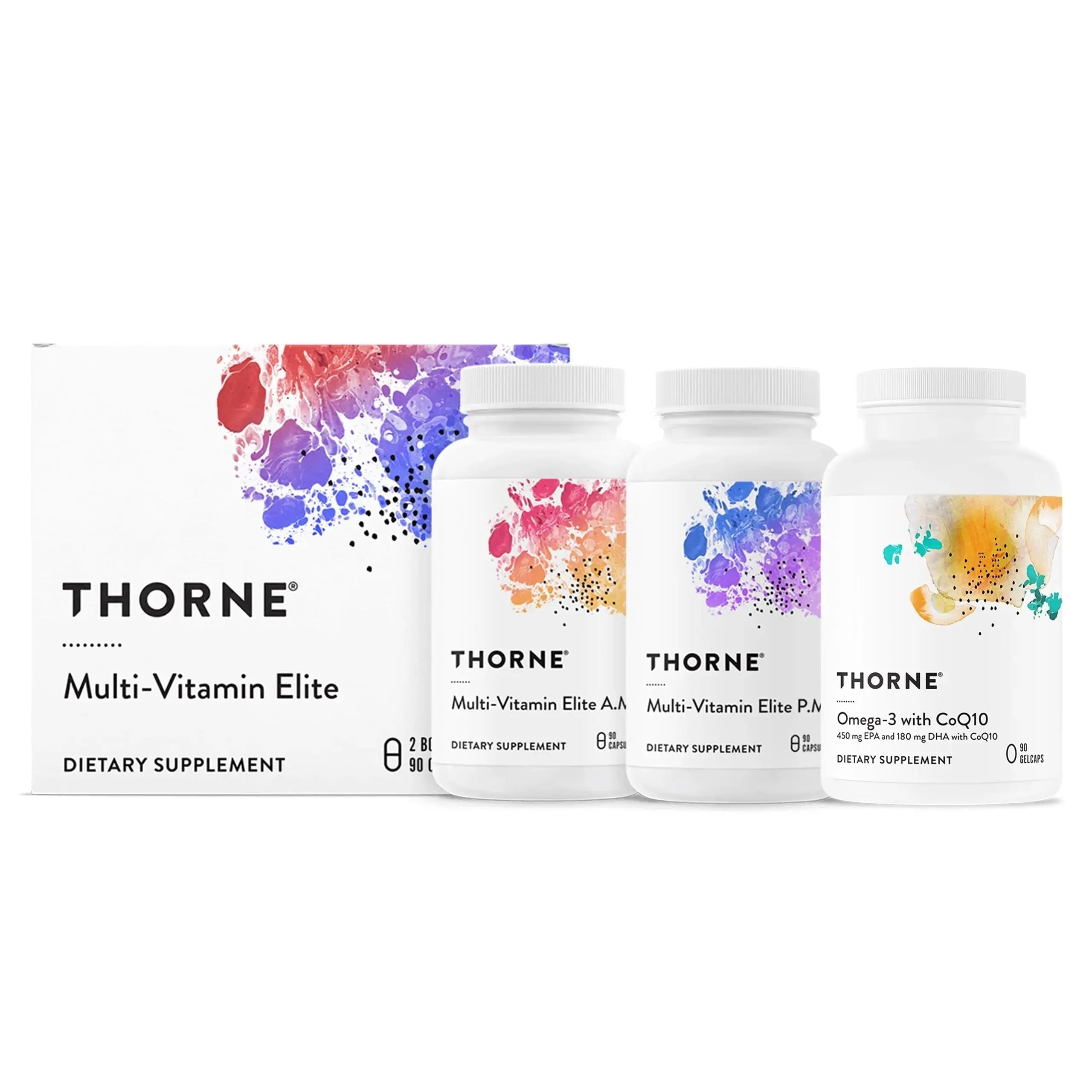 THORNE - Daily Nutrients Bundle - Multivitamin Elite and Omega-3 with CoQ10-30 to 90 Servings THORNE Au supplements
