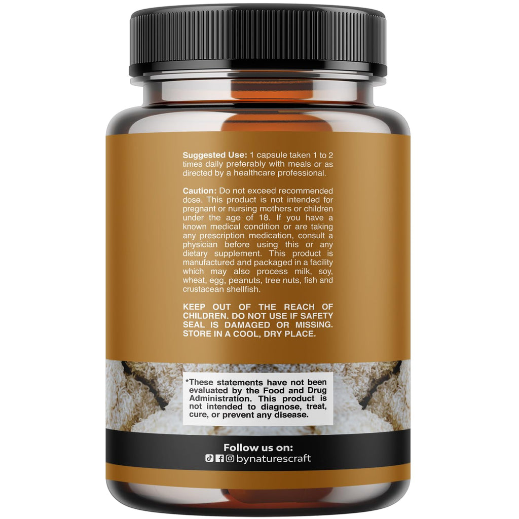 Advanced Lion's Mane Mushroom Supplement - Lions Mane Supplement Capsules with Reishi Chaga Maitake & Shiitake for Brain Health Memory Support & Focus - Nootropic for Mental Clarity - 120 Count Natures Craft Au supplements