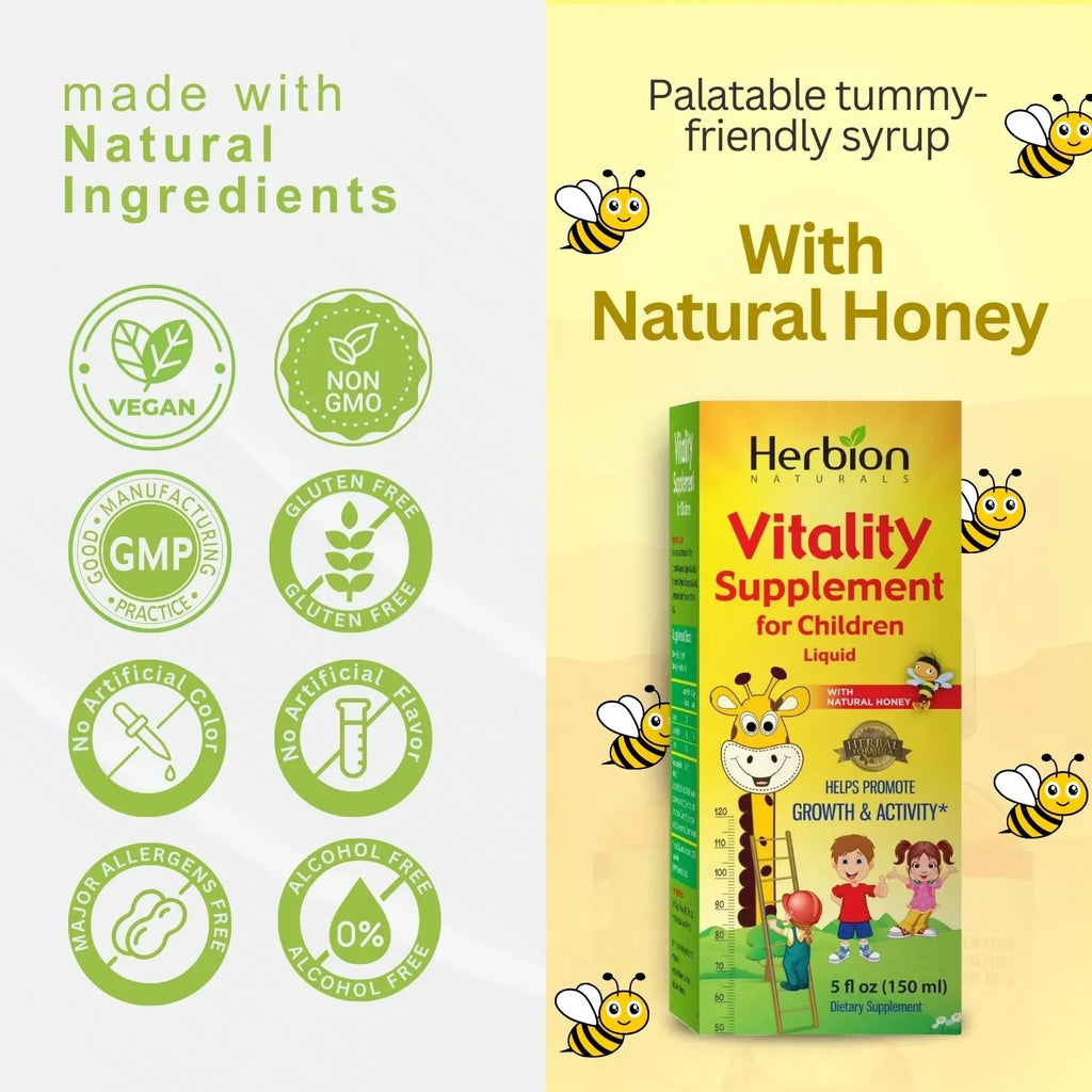 Herbion Naturals Vitality Supplement Syrup for Children, Promotes Growth and Appetite Herbion Naturals Au supplements