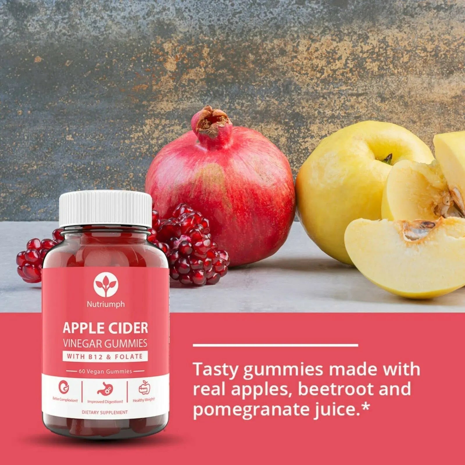 Nutriumph Apple Cider Vinegar Gummies with The Mother Vegan – Weight Loss, Detox Nutriumph Au supplements