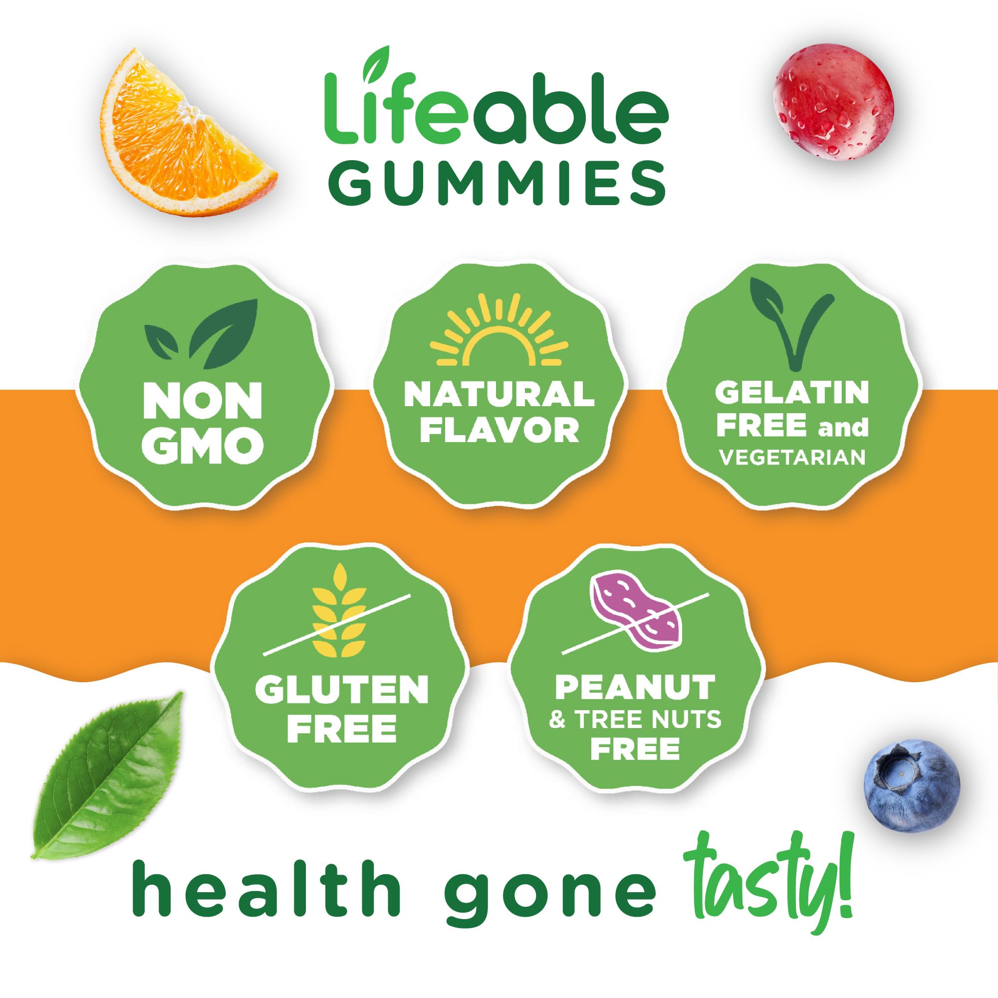 Lifeable Probiotics Gummies | 2 Billion CFU | Great Tasting Probiotic Gummies for Women | Probiotic Gummy for Gut Health and Immune Support