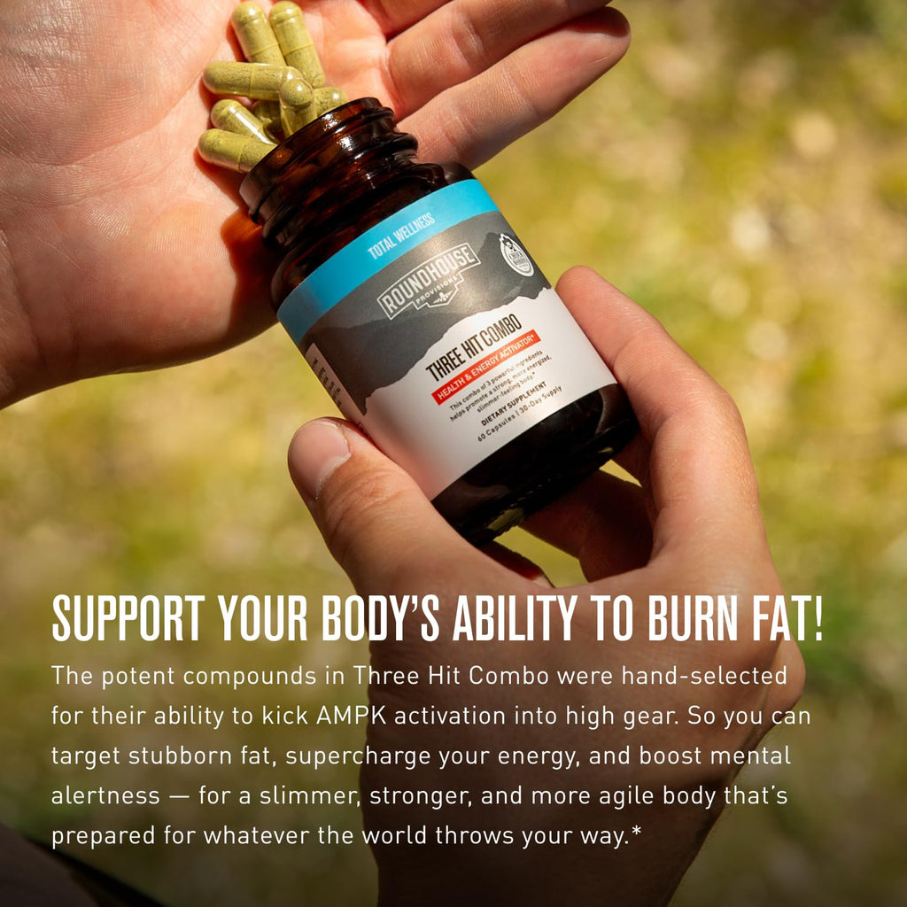 ROUNDHOUSE PROVISION Three Hit Combo by Chuck Norris – Fat Burner, Energy Booster & Wellness Support – 30-Day Supply (60 Capsules) ROUNDHOUSE PROVISION Au supplements