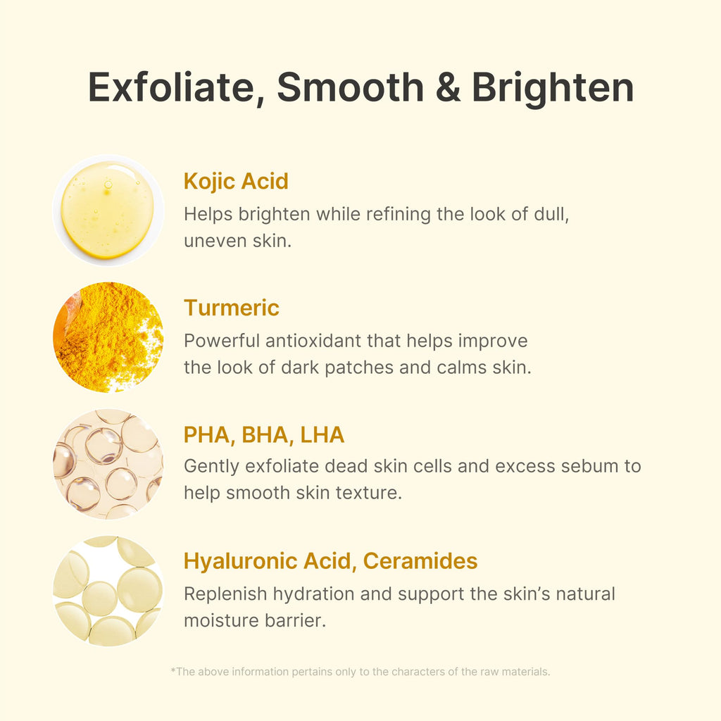medicube Body Peel Shot with Kojic Acid and Turmeric | Gentle Body Brightening & Exfoliating Serum with BHA, LHA & PHA for Dead Skin Cells