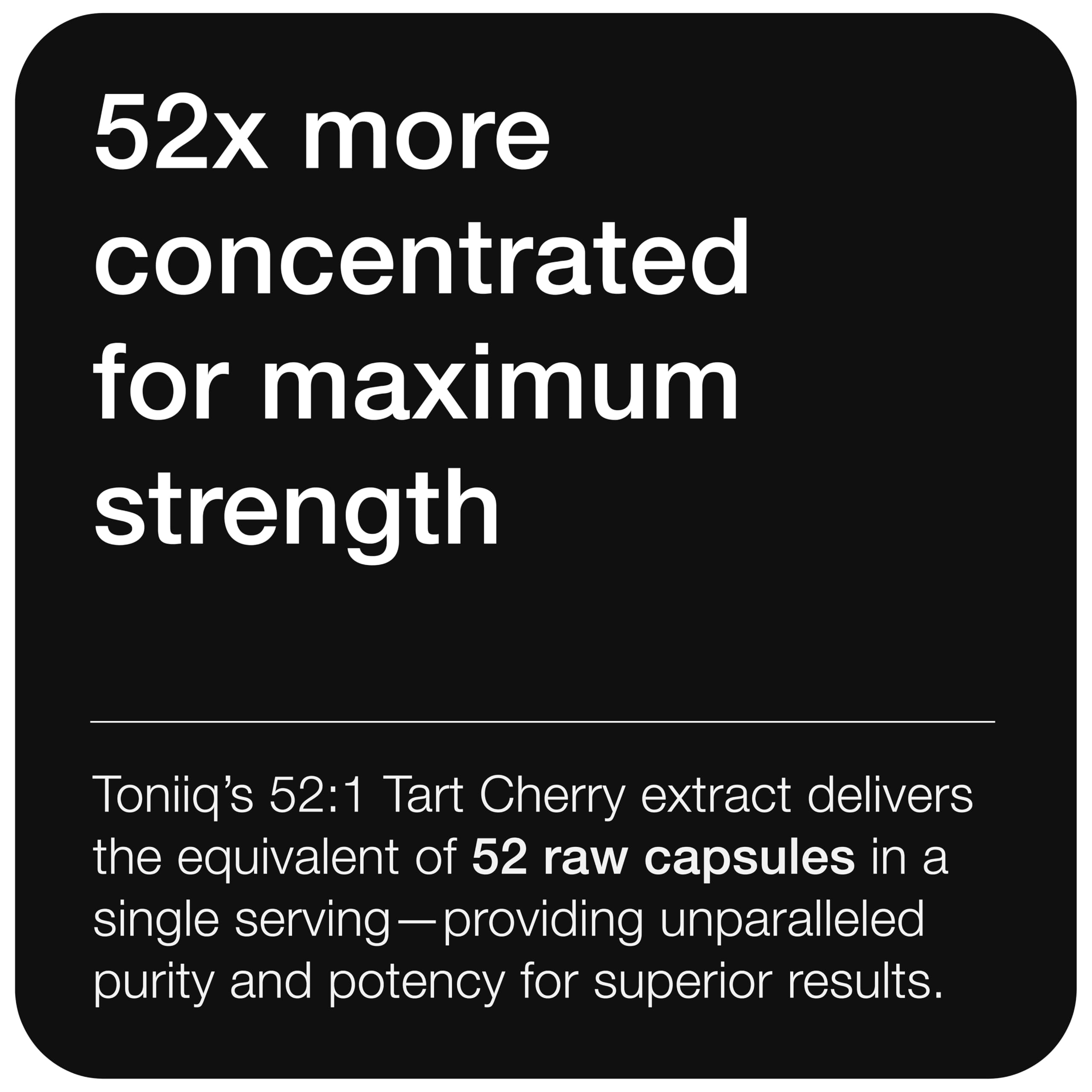 Toniiq Tart Cherry Capsules - Ultra High Potency 52:1 Extract - Highly Concentrated - Third-Party Lab Tested for Purity & Quality - 120 Capsules Toniiq Au supplements
