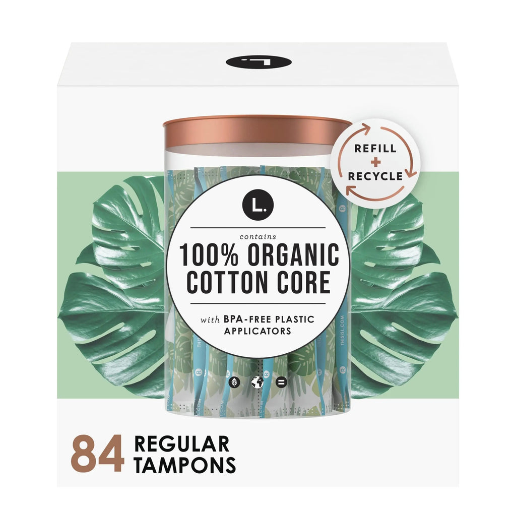 L. Organic Cotton Tampons - Regular 42 Count x 2 Packs (84 Count Total) (Packaging May Vary) L. Au supplements