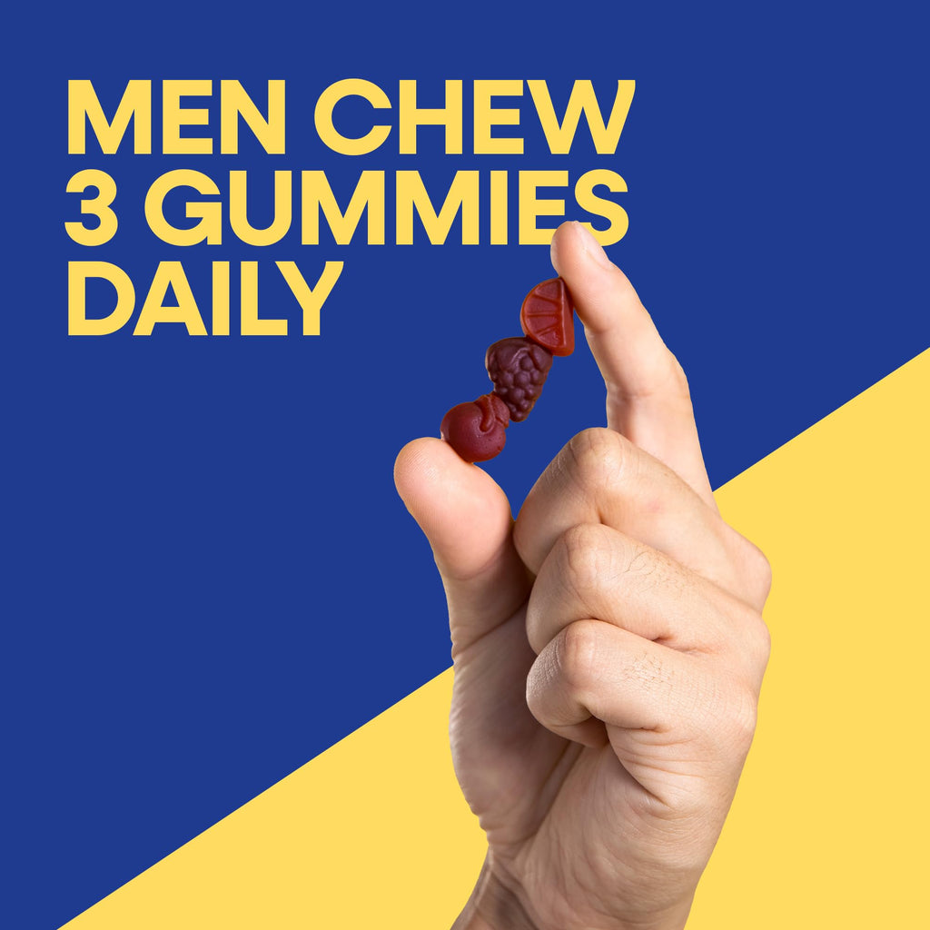 Nature’s Way Alive! Men’s 50 Plus Premium Gummy Multivitamin, Supports Healthy Heart, Brain & Muscle Function with High Potency B-Vitamins, Vitamin A, C, D3