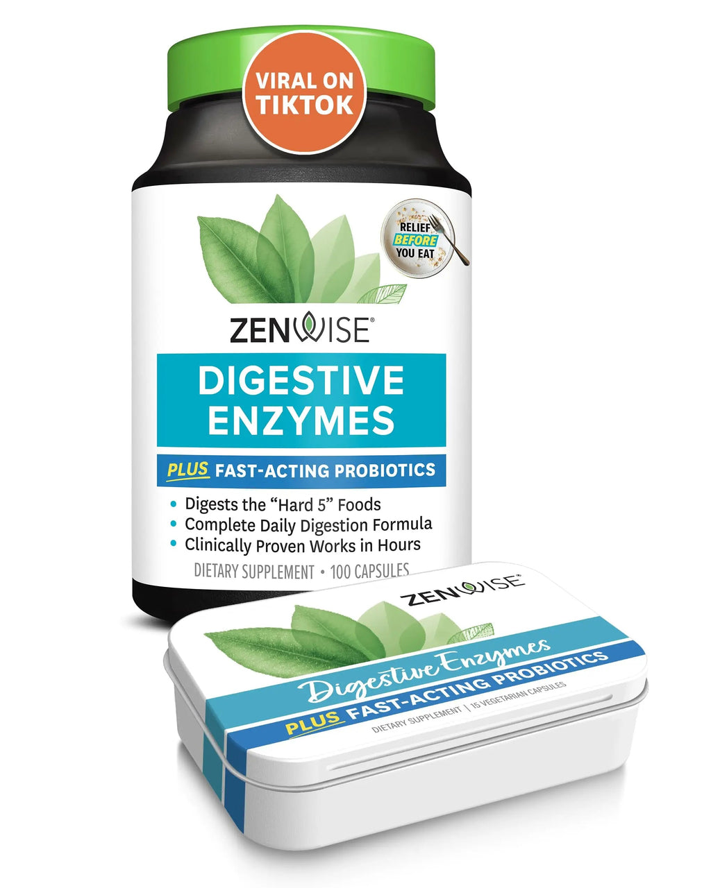 Zenwise Digestive Enzymes - Probiotic Multi Enzymes with Probiotics, 115 Ct Zenwise Health Au supplements