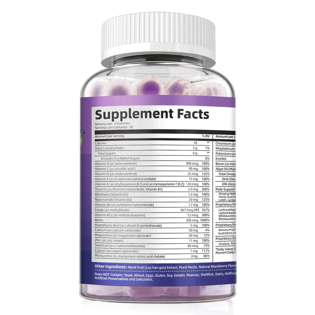 Multivitamin for Men, Mens Multivitamins Gummies w/Omega-3, Probiotics, Inositol, Folate, Biotin, Zinc, Vitamins A, C, D, E, B Migcopat Au supplements