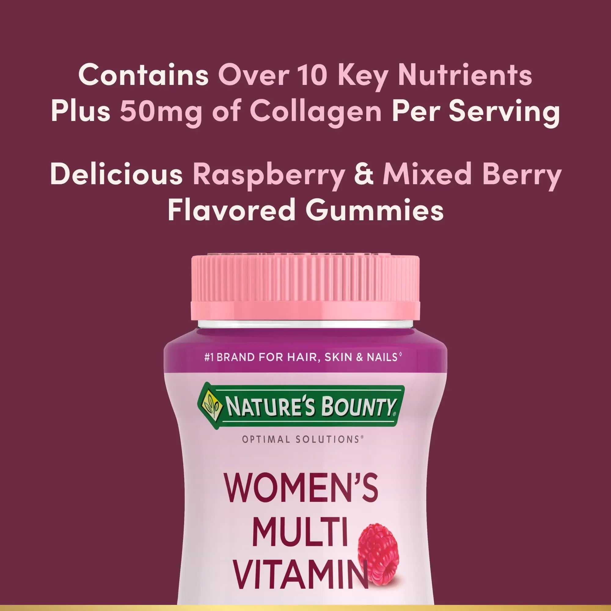 Nature's Bounty Optimal Solutions Women's Multivitamin, Immune and Cellular Energy Support, Bone Health, Raspberry Flavor Nature's Bounty Optimal Solutions Au supplements