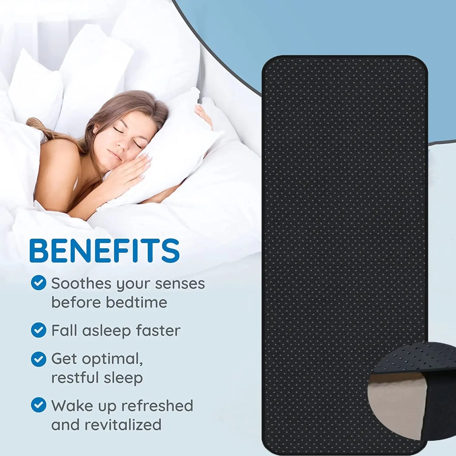 Grounding Mat, Grounding Mattress Cover Pad Grounding Mats Earth Connected Conductive Carbon Alfredx Au supplements