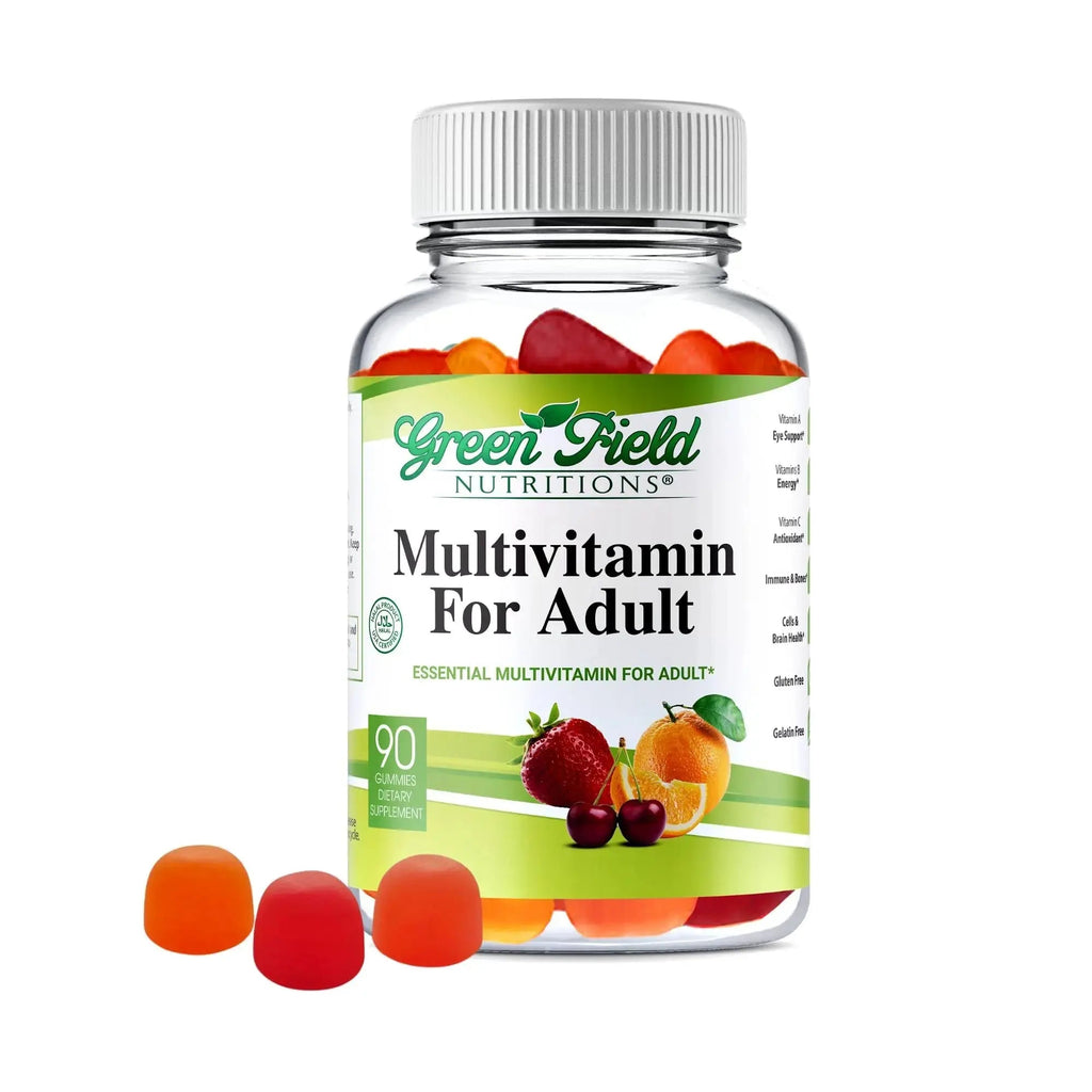 Greenfield Nutritions Halal Multivitamins for Adults | 90 Halal Vitamins for Women & Men | All Essential Gelatin Free Halal Gummy Vitamin, Mineral GREEN FIELD NUTRITIONS Au supplements