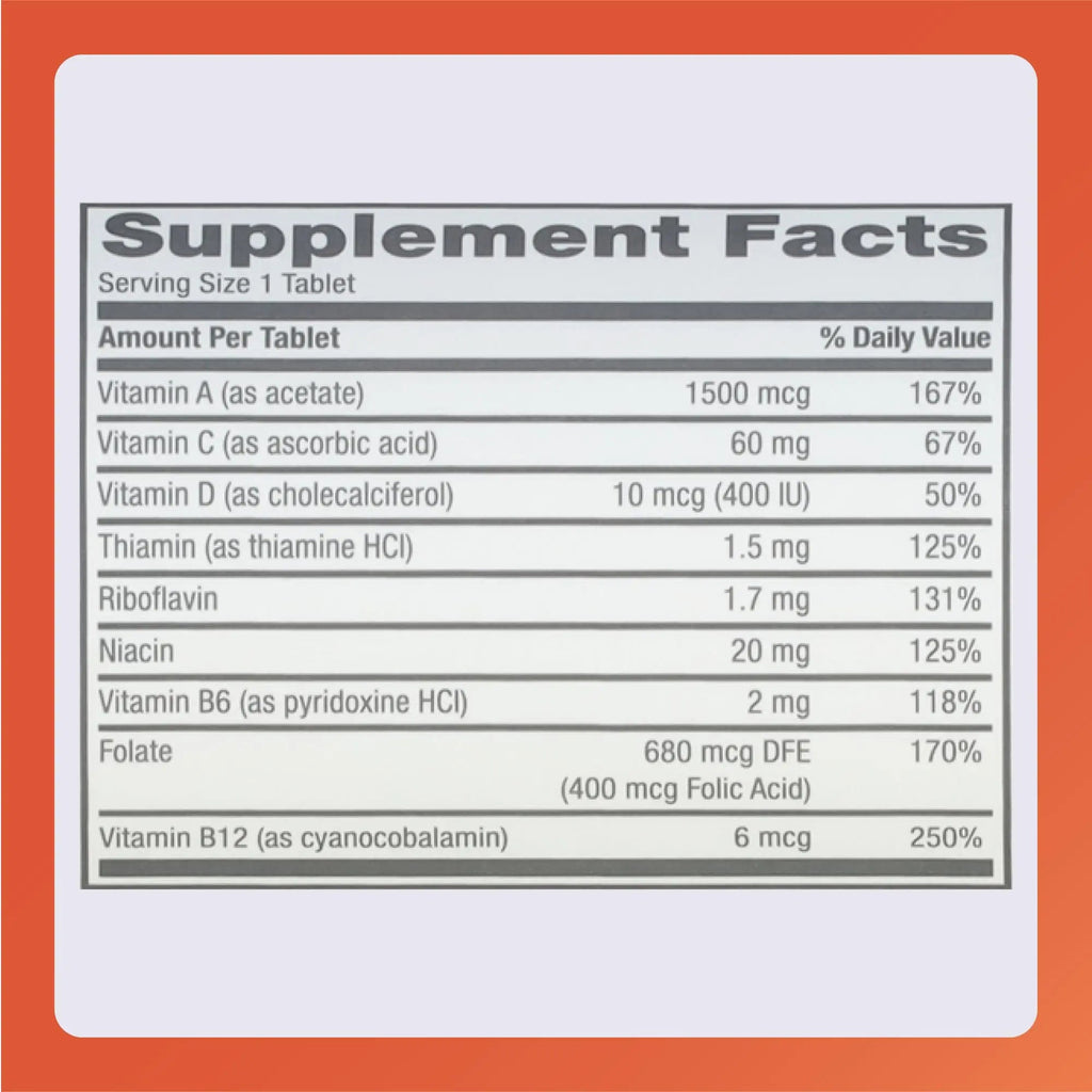 Rugby Daily-Vite Multivitamin - Daily Vitamin Supplement - 100 Tablets (1 Pack) RUGBY LABORATORIES Au supplements