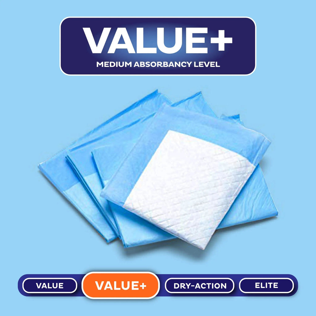 Chucks Pads Disposable [100-Pack] Underpads 17"x 24" Incontinence Chux Stack Man Au supplements