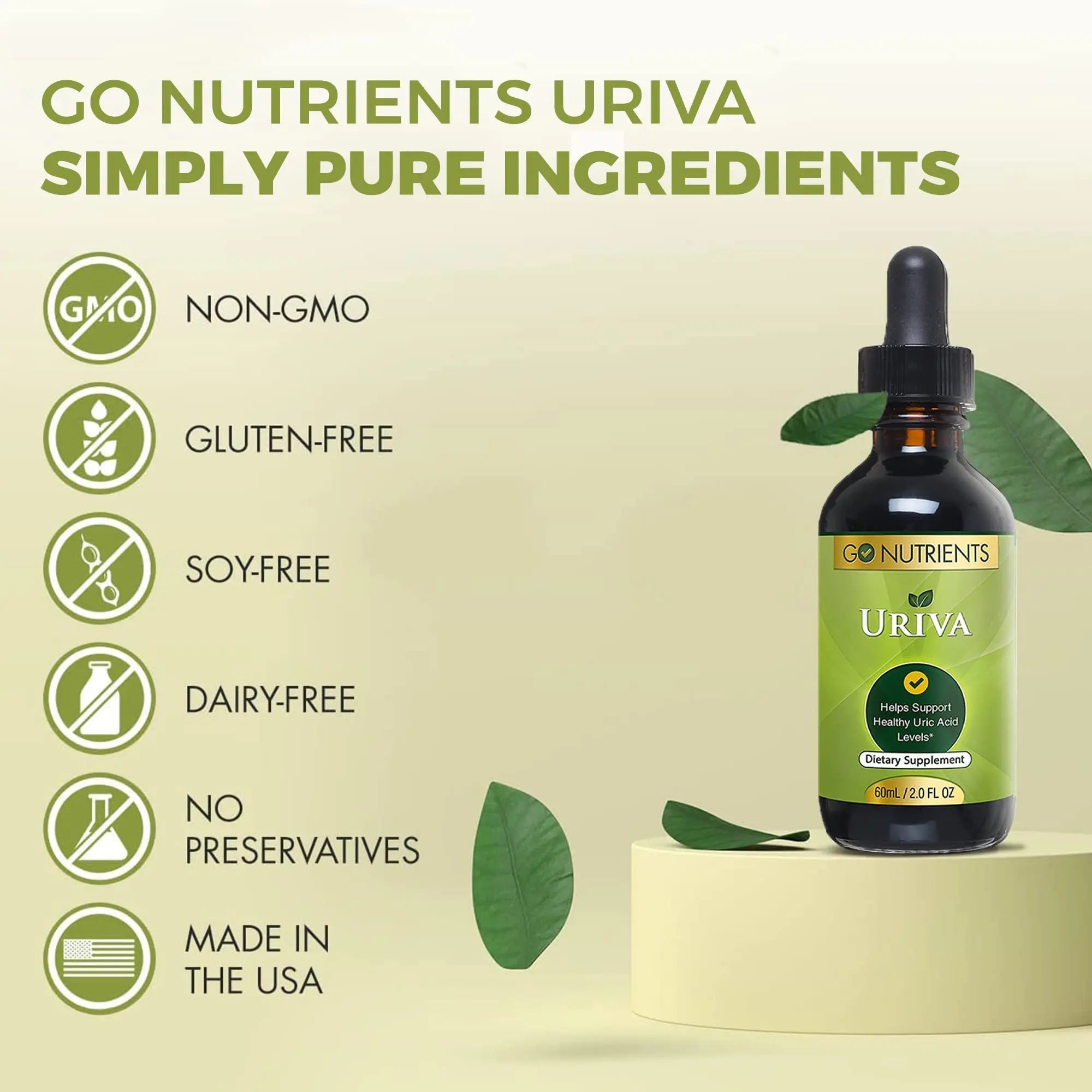 Go Nutrients Uriva Advanced Uric Acid Flush Cleanse with Tart Cherry Extract Celery Seed Extract Turmeric Go Nutrients Au supplements