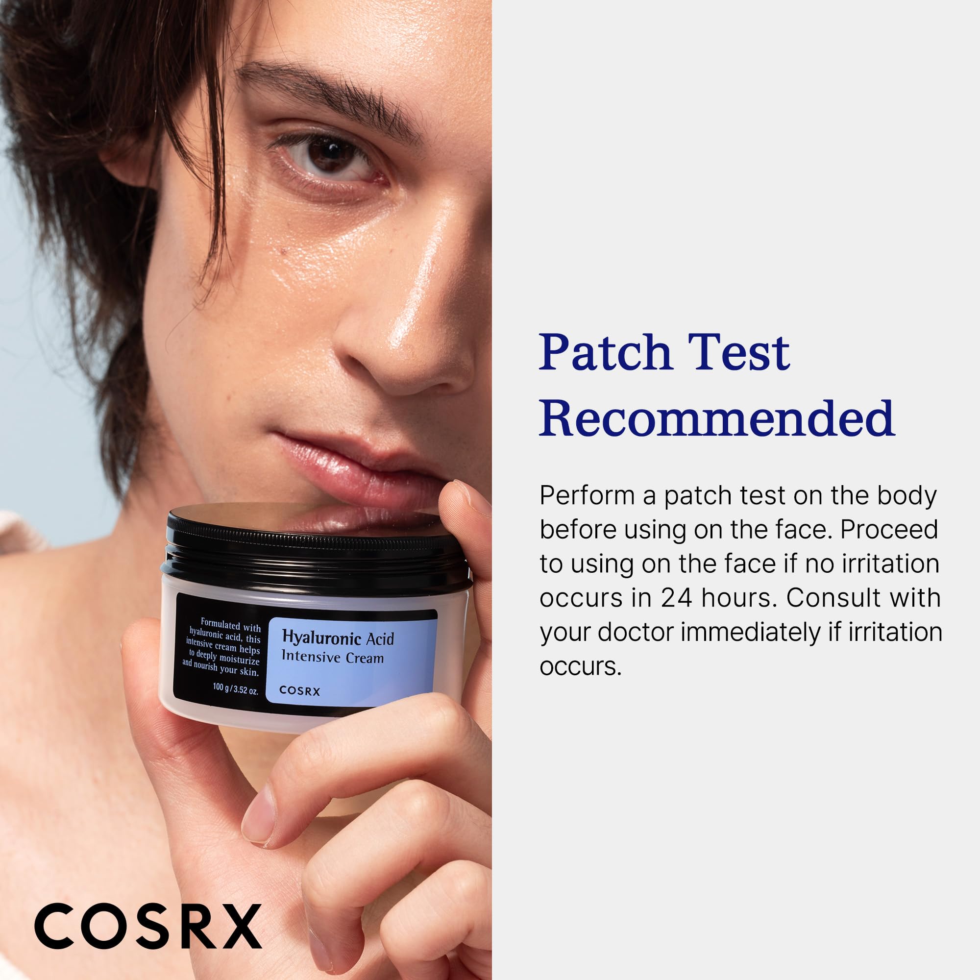 COSRX Hyaluronic Acid Moisturizing Cream, Long-lasting Hydration, Rich Moisturizer for Sensitive Skin 3.52 oz / 100g